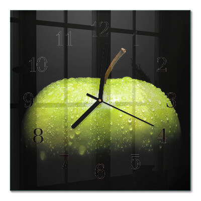 Quadrato orologio da parete Mela