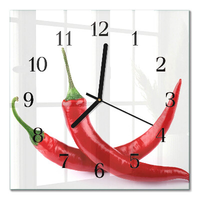 Orologio quadrato Peperoncini