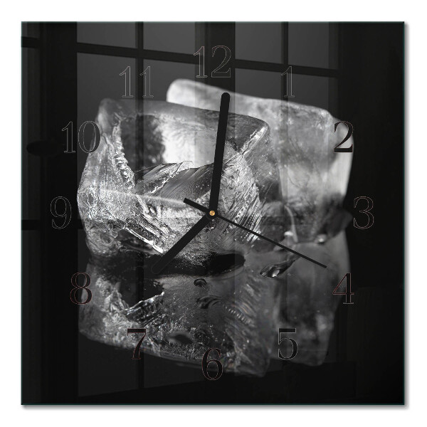 Quadrato orologio in vetro decorativo Cubetti di ghiaccio