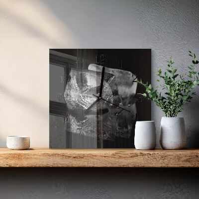 Quadrato orologio in vetro decorativo Cubetti di ghiaccio