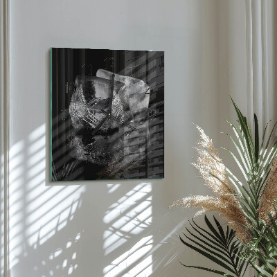 Quadrato orologio in vetro decorativo Cubetti di ghiaccio