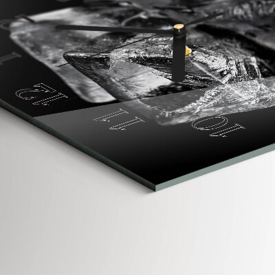 Quadrato orologio in vetro decorativo Cubetti di ghiaccio