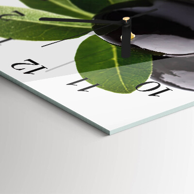 Quadrato orologio in vetro decorativo Olive