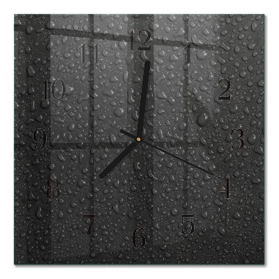 Orologio quadrato in vetro Gocce d'acqua