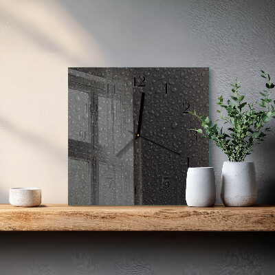 Orologio quadrato in vetro Gocce d'acqua