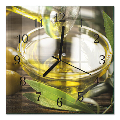 Orologio quadrato Olio d'oliva