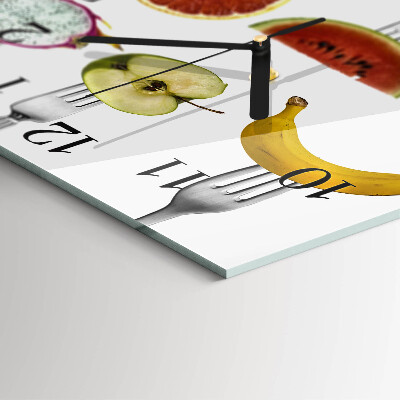 Quadrato orologio da parete Frutta