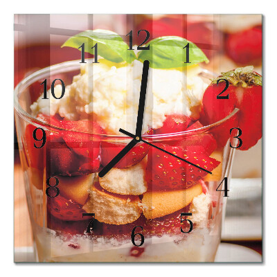 Quadrato orologio in vetro decorativo Frutta
