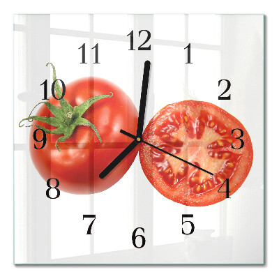 Orologio quadrato in vetro Pomodori