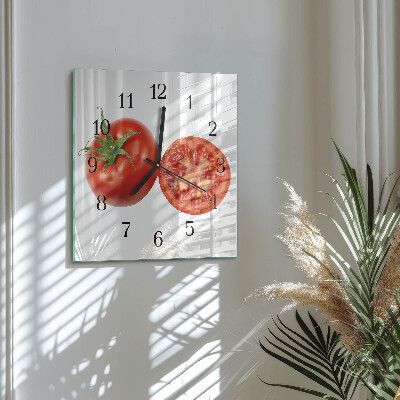 Orologio quadrato in vetro Pomodori