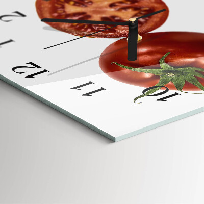 Orologio quadrato in vetro Pomodori