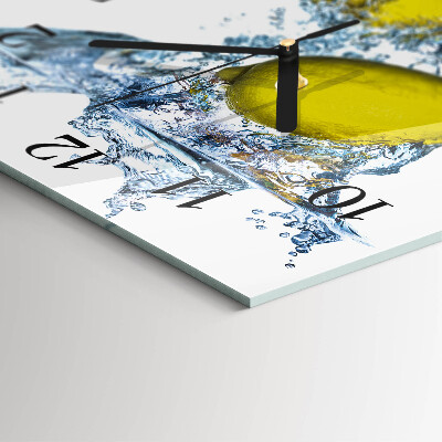 Quadrato orologio da parete Limoni in acqua