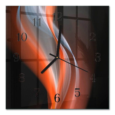 Quadrato orologio da parete Onde di luce