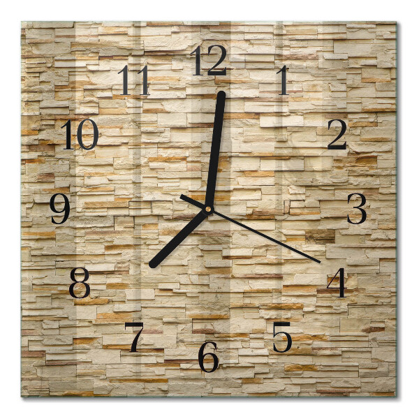 Quadrato orologio da parete Pietra decorativa
