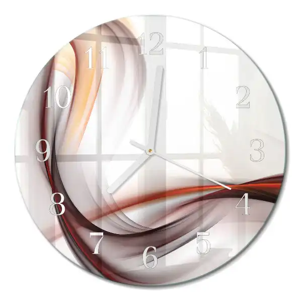 Rotondo orologio in vetro decorativo Astrazione