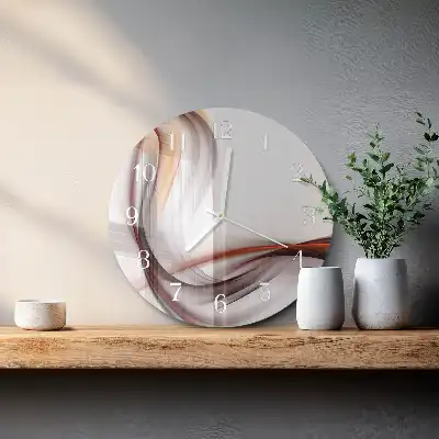 Rotondo orologio in vetro decorativo Astrazione