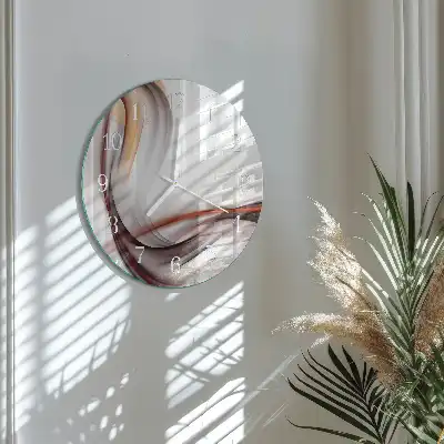 Rotondo orologio in vetro decorativo Astrazione