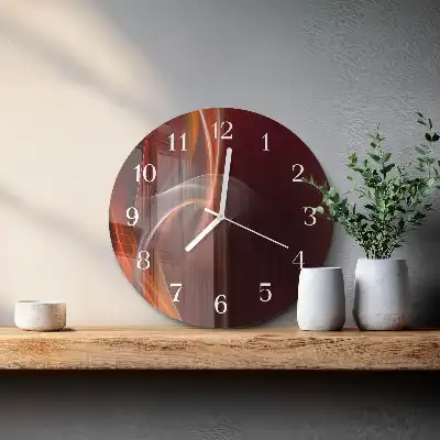 Rotondo orologio da parete Linee astratte