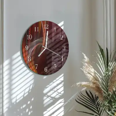 Rotondo orologio da parete Linee astratte