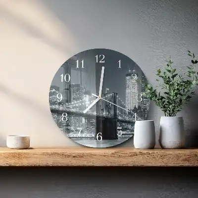 Orologio rotondo in vetro Ponte orizzontale