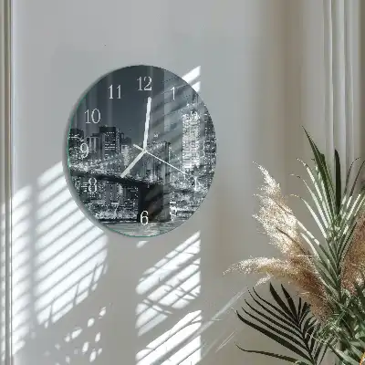 Orologio rotondo in vetro Ponte orizzontale