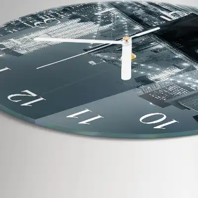 Orologio rotondo in vetro Ponte orizzontale