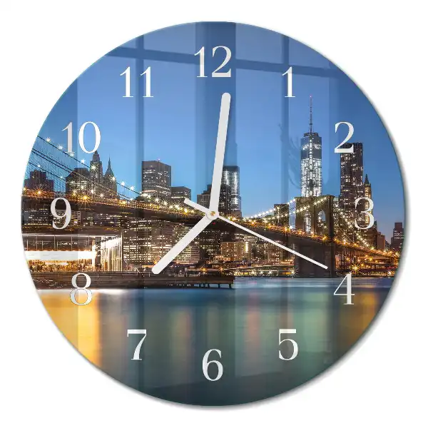 Rotondo orologio in vetro decorativo Ponte orizzontale