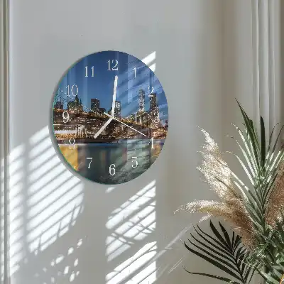 Rotondo orologio in vetro decorativo Ponte orizzontale