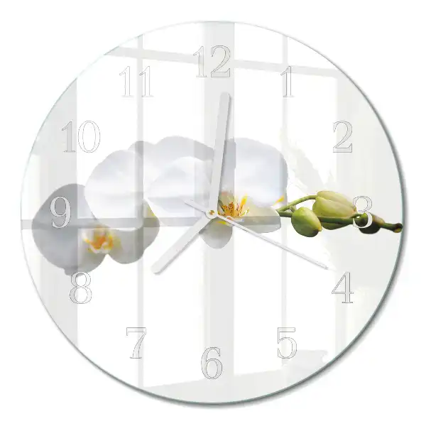 Orologio rotondo in vetro Orchidea