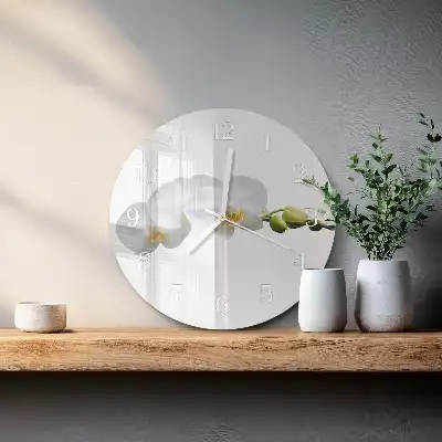 Orologio rotondo in vetro Orchidea