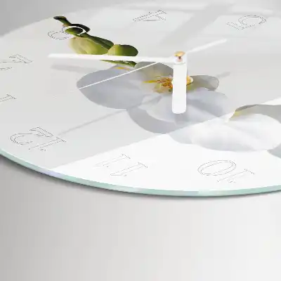 Orologio rotondo in vetro Orchidea