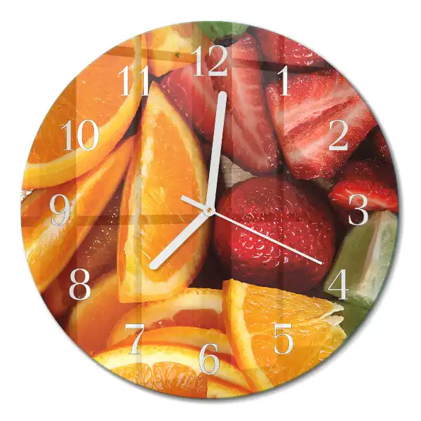 Rotondo orologio da parete Frutta