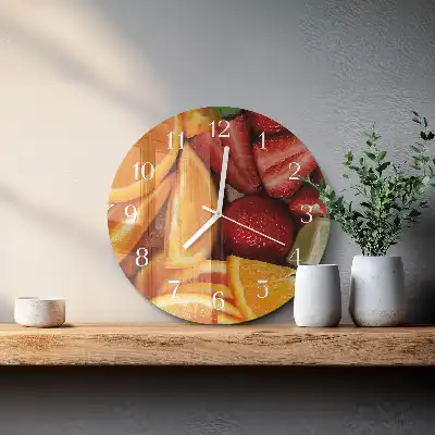 Rotondo orologio da parete Frutta