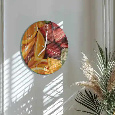 Rotondo orologio da parete Frutta