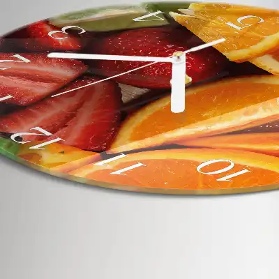 Rotondo orologio da parete Frutta