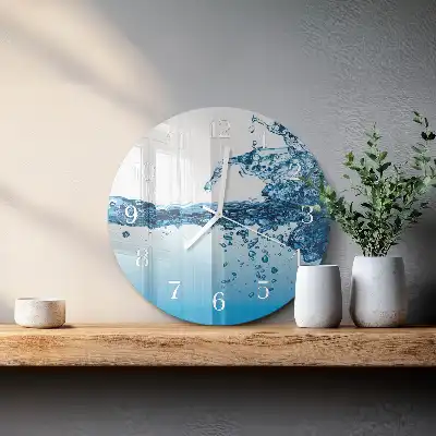 Rotondo orologio da parete Acqua