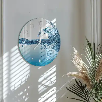 Rotondo orologio da parete Acqua