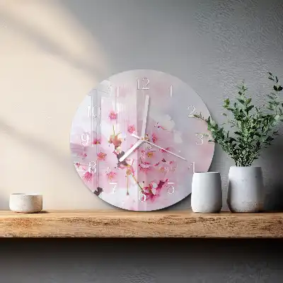 Rotondo orologio in vetro decorativo Mobili