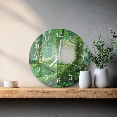 Orologio rotondo in vetro Muschio di foresta