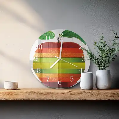 Rotondo orologio da parete Mela