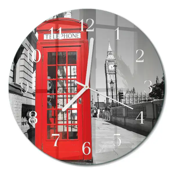Rotondo orologio Cabina telefonica rossa