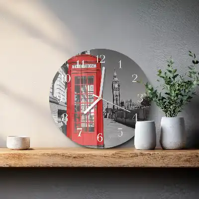 Rotondo orologio Cabina telefonica rossa