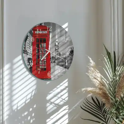 Rotondo orologio Cabina telefonica rossa