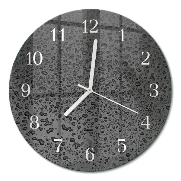 Rotondo orologio da parete Gocce d'acqua