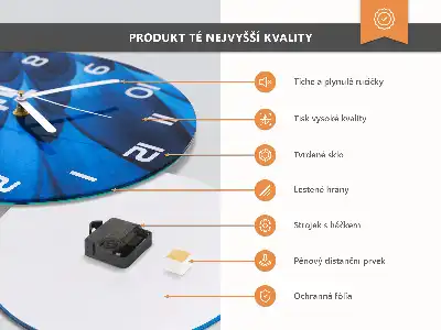 Orologio decorativo rotondo Foglie