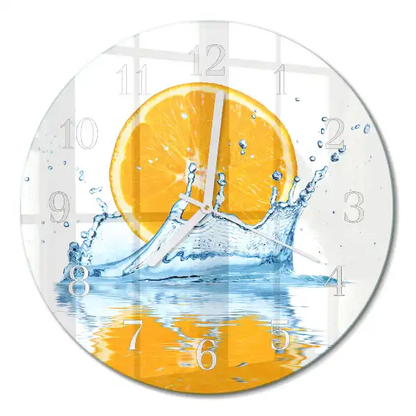 Rotondo orologio Acqua arancione