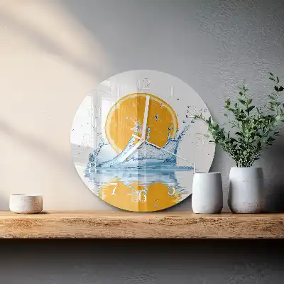 Rotondo orologio Acqua arancione