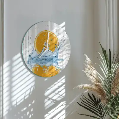 Rotondo orologio Acqua arancione