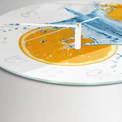 Rotondo orologio Acqua arancione