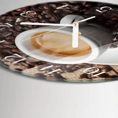 Rotondo orologio Una tazza di caffè